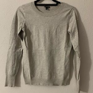 Express | Stud Sleeve Crew Neck Sweater